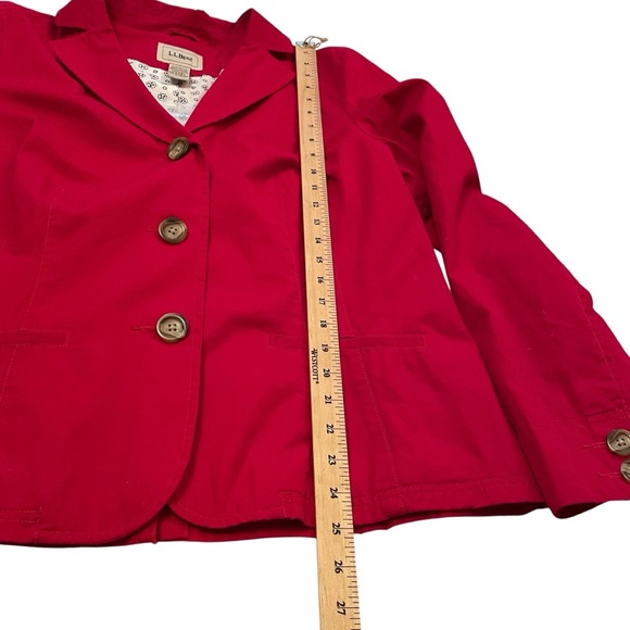 LL Bean Women's Size 16(Size 20 EU) Chino
Jacket Blazer Button Down Nautical
Red - Picture 11 of 11